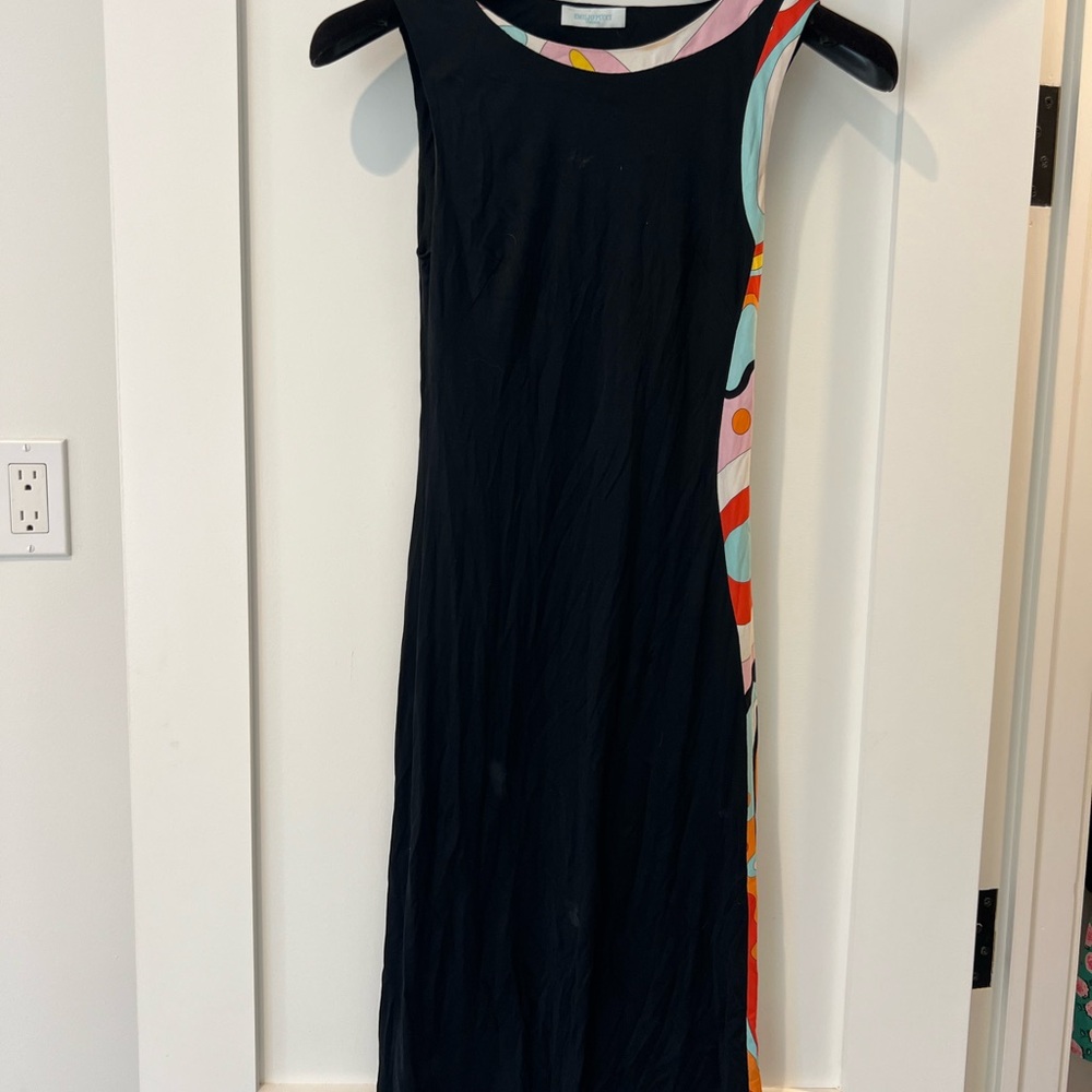 Pucci dress. Pucci detail down one side and neck
